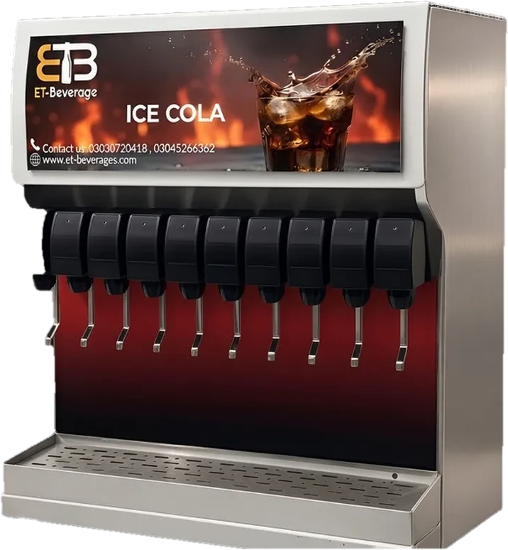 ET-Beverages 10 valve soda machine – right side view