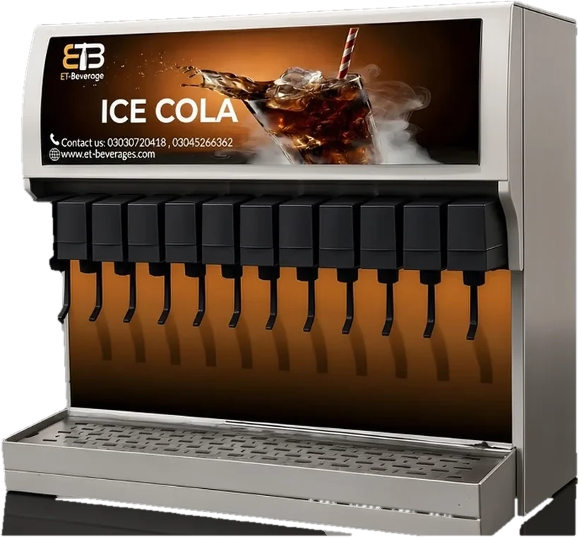 ET-Beverages 12 valve soda machine – right side view