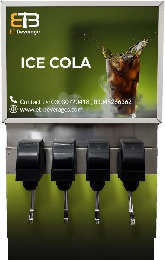 ET-Beverages 4 valve soda machine – front view