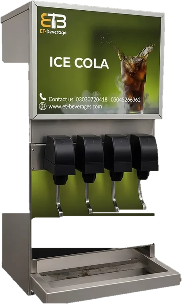 ET-Beverages 4 valve soda machine – left side view