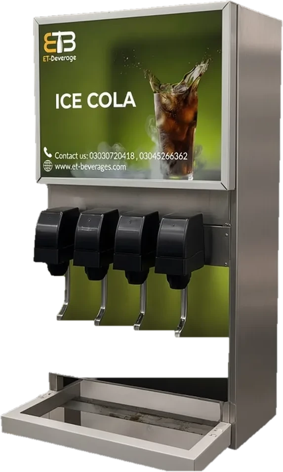 ET-Beverages 4 valve soda machine – right side view