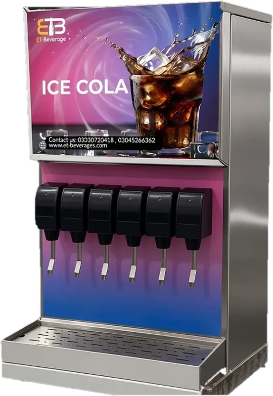 ET-Beverages 6 valve soda machine – right side view