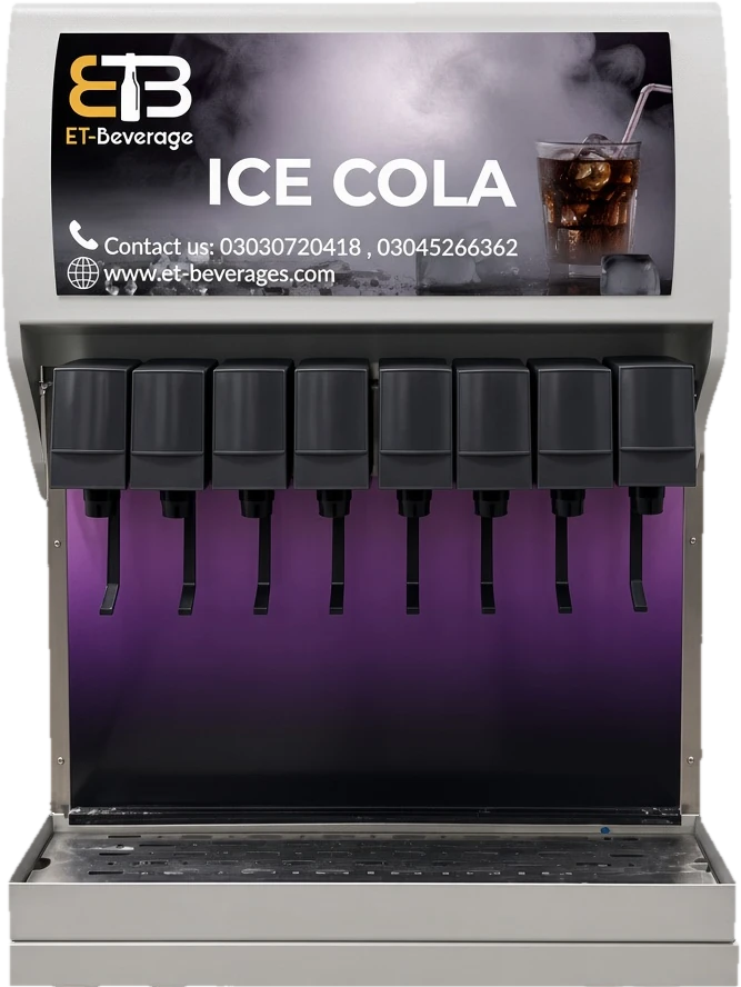 ET-Beverages 8 valve soda machine – front view
