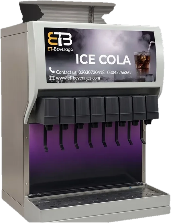 ET-Beverages 8 valve soda machine – left side view
