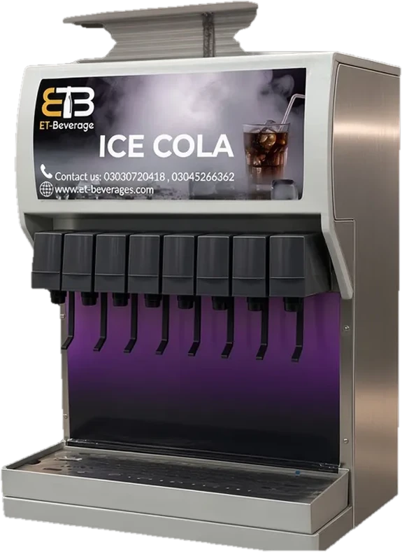 ET-Beverages 8 valve soda machine – right side view
