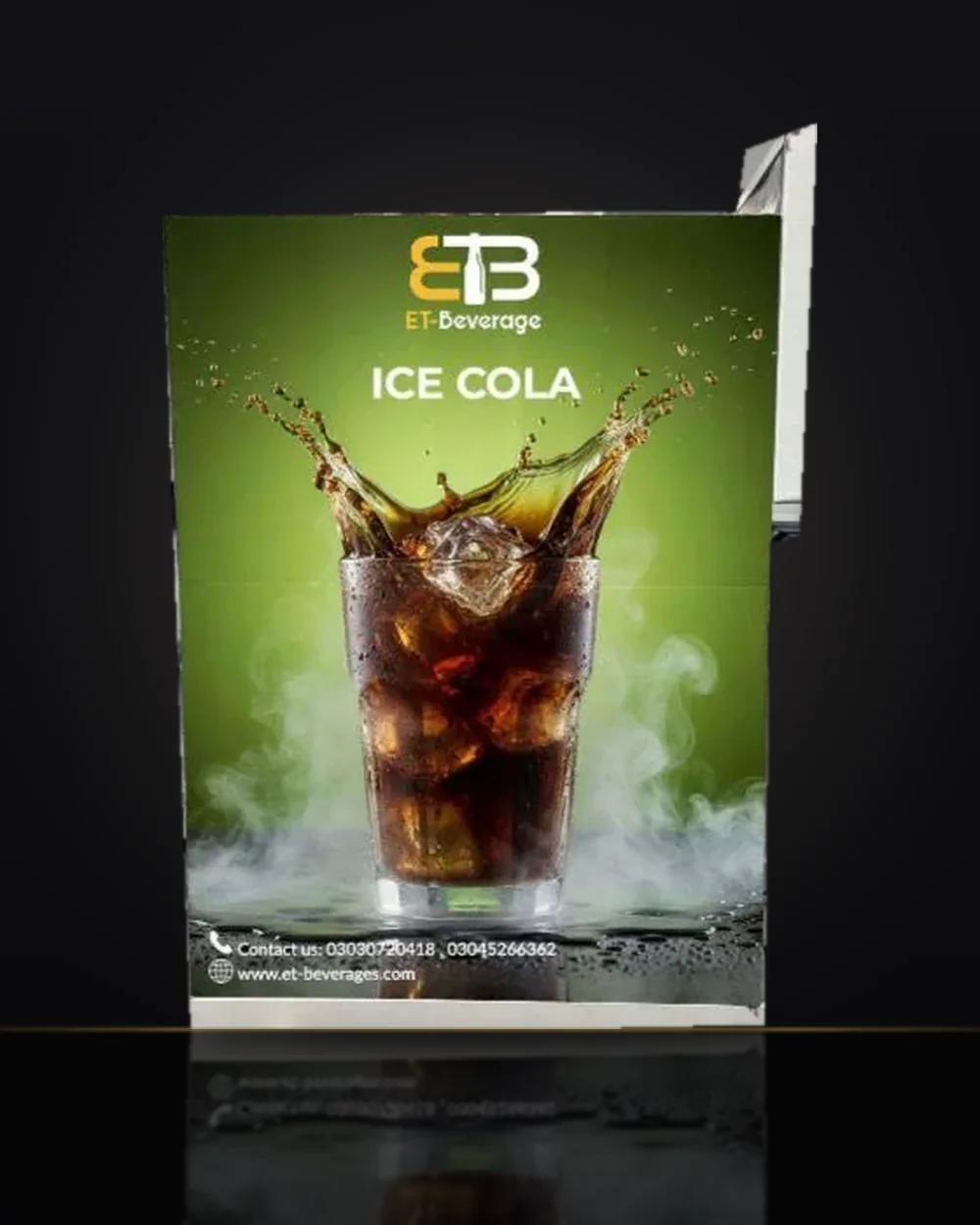 Ice Cola cabinet – green fresh panel